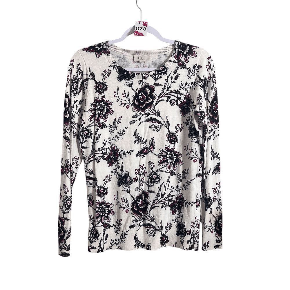 Loft || Womens Top || Small Floral Long Sleeve Sweater